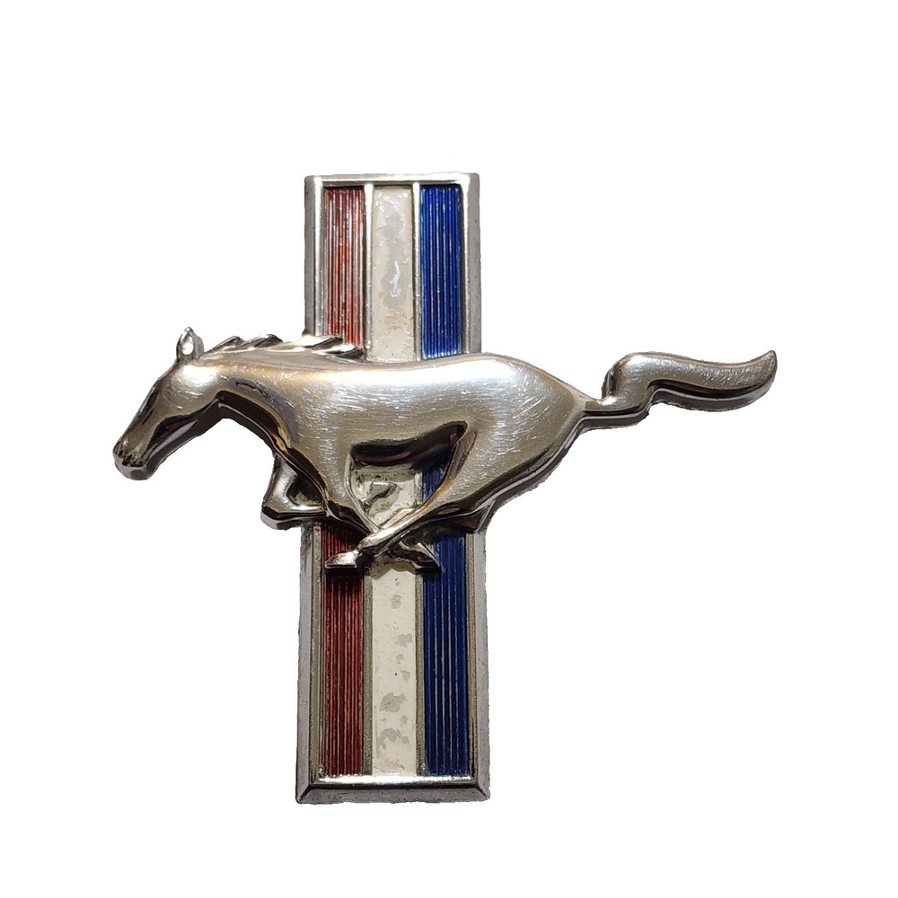 1965-66 Ford Mustang Original Fender Running Horse Emblem LH